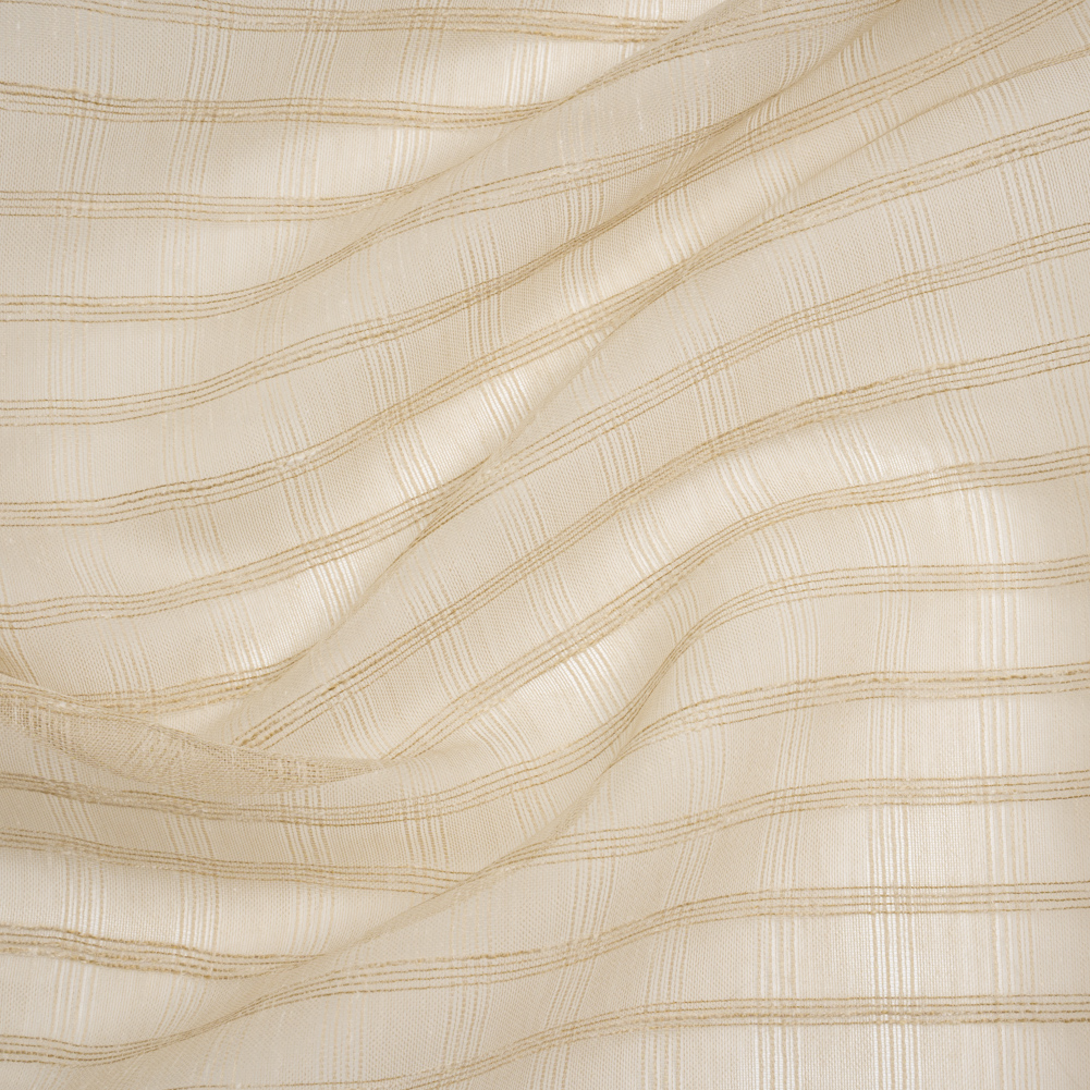 Double Wide Drapery Sheers Woven Fabric – Parchment Textured Checks – British Imported Double Wide Drapery Sheers Woven Fabric – Parchment Textured Checks – British Imported