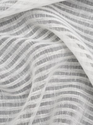 Slubbed Double Wide Drapery Sheers Woven – Chalk Sheer Stripes – British Imported Slubbed Double Wide Drapery Sheers Woven – Chalk Sheer Stripes – British Imported