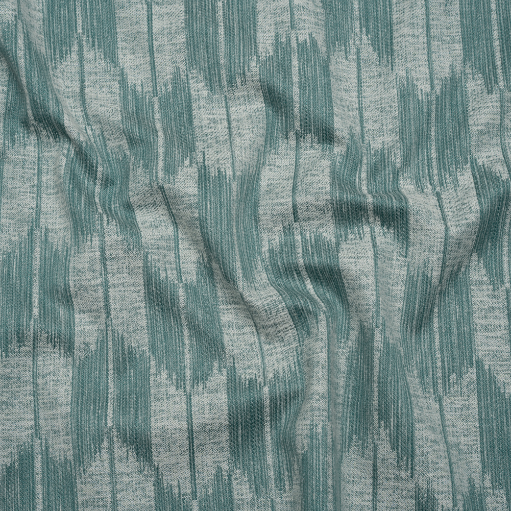 Cotton Blend Home Decor Jacquard – Kingfisher Ikat Checks – British Imported Cotton Blend Home Decor Jacquard – Kingfisher Ikat Checks – British Imported