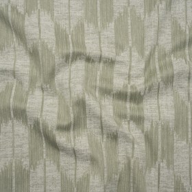 Cotton Blend Home Decor Jacquard – Sage Ikat Checks – British Imported Cotton Blend Home Decor Jacquard – Sage Ikat Checks – British Imported
