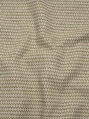 Recycled Polyester and Cotton Jacquard – Moss Little Checked Stripes – British Imported Recycled Polyester and Cotton Jacquard – Moss Little Checked Stripes – British Imported
