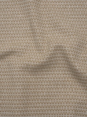 Recycled Polyester and Cotton Jacquard – Natural Little Checked Stripes – British Imported Recycled Polyester and Cotton Jacquard – Natural Little Checked Stripes – British Imported