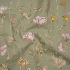 Printed Cotton Canvas – Sage Flowering Stems and Butterflies – British Imported Printed Cotton Canvas – Sage Flowering Stems and Butterflies – British Imported