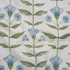 Printed Cotton Canvas – Bluebell Balanced Flower Stems – British Imported Printed Cotton Canvas – Bluebell Balanced Flower Stems – British Imported