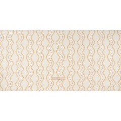 Cotton and Linen Canvas Print – Ochre Waves of Petal and Dots – British Imported Cotton and Linen Canvas Print – Ochre Waves of Petal and Dots – British Imported