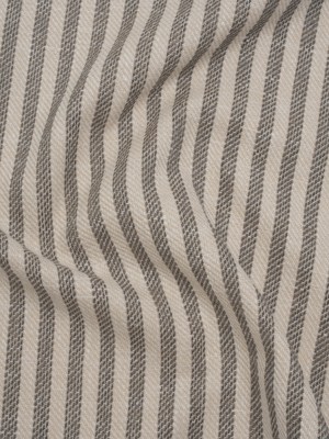 Polyester and Cotton Herringbone Twill – Charcoal Stripes – British Imported Polyester and Cotton Herringbone Twill – Charcoal Stripes – British Imported