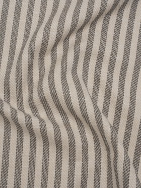 Polyester and Cotton Herringbone Twill – Charcoal Stripes – British Imported Polyester and Cotton Herringbone Twill – Charcoal Stripes – British Imported