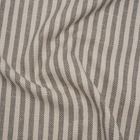 Polyester and Cotton Herringbone Twill – Charcoal Stripes – British Imported Polyester and Cotton Herringbone Twill – Charcoal Stripes – British Imported