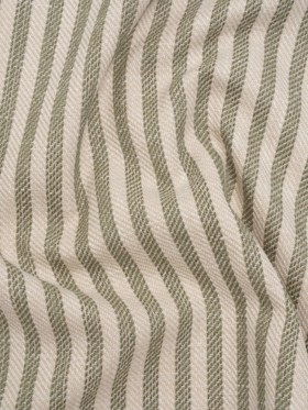 Polyester and Cotton Herringbone Twill – Sage Stripes – British Imported Polyester and Cotton Herringbone Twill – Sage Stripes – British Imported