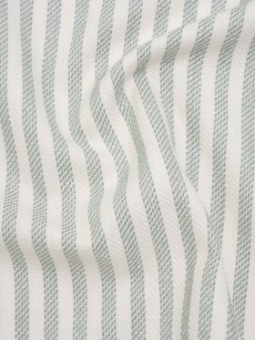 Polyester and Cotton Herringbone Twill – Seafoam Stripes – British Imported Polyester and Cotton Herringbone Twill – Seafoam Stripes – British Imported