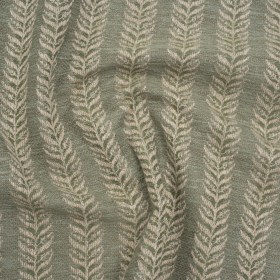 Polyester and Cotton Home Decor Jacquard – Sage Leafy Vine Stripes – British Imported Polyester and Cotton Home Decor Jacquard – Sage Leafy Vine Stripes – British Imported