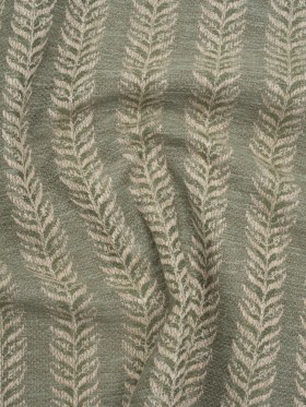 Polyester and Cotton Home Decor Jacquard – Sage Leafy Vine Stripes – British Imported Polyester and Cotton Home Decor Jacquard – Sage Leafy Vine Stripes – British Imported