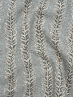 Polyester and Cotton Home Decor Jacquard – Teal Leafy Vine Stripes – British Imported Polyester and Cotton Home Decor Jacquard – Teal Leafy Vine Stripes – British Imported
