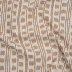 Polyester and Cotton Home Decor Jacquard – Dusky Pink Ikat Squares in Stripes – British Imported Polyester and Cotton Home Decor Jacquard – Dusky Pink Ikat Squares in Stripes – British Imported