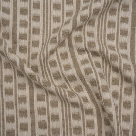 Polyester and Cotton Home Decor Jacquard – Stone Ikat Squares in Stripes – British Imported Polyester and Cotton Home Decor Jacquard – Stone Ikat Squares in Stripes – British Imported
