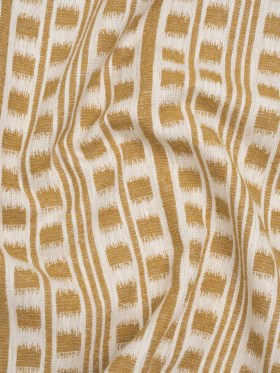 Polyester and Cotton Home Decor Jacquard – Sunflower Ikat Squares in Stripes – British Imported Polyester and Cotton Home Decor Jacquard – Sunflower Ikat Squares in Stripes – British Imported