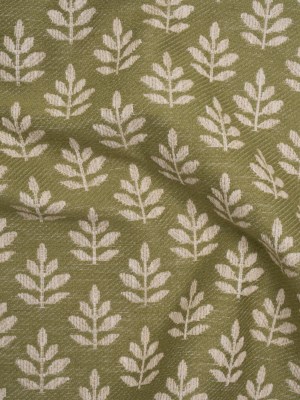 Polyester and Cotton Twill Jacquard – Olive Lines of Leaves – British Imported Polyester and Cotton Twill Jacquard – Olive Lines of Leaves – British Imported