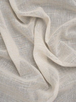 Slubbed Cotton and Linen Double Wide Drapery Sheers Fabric – Ecru Heathered – British Imported Slubbed Cotton and Linen Double Wide Drapery Sheers Fabric – Ecru Heathered – British Imported