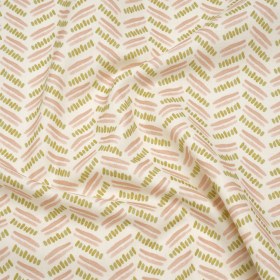 Cotton and Linen Canvas Print – Blossom Watercolor Herringbone Chevron – British Imported Cotton and Linen Canvas Print – Blossom Watercolor Herringbone Chevron – British Imported