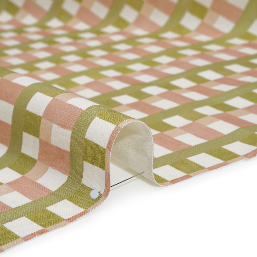 Cotton and Linen Canvas Print – Blossom Geometric Block Stripes – British Imported Cotton and Linen Canvas Print – Blossom Geometric Block Stripes – British Imported