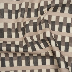 Cotton and Linen Canvas Print – Charcoal Geometric Block Stripes – British Imported Cotton and Linen Canvas Print – Charcoal Geometric Block Stripes – British Imported