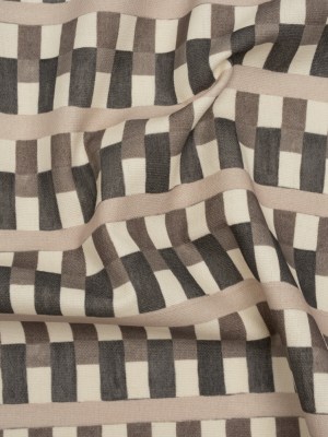 Cotton and Linen Canvas Print – Charcoal Geometric Block Stripes – British Imported Cotton and Linen Canvas Print – Charcoal Geometric Block Stripes – British Imported
