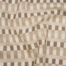 Cotton and Linen Canvas Print – Natural Geometric Block Stripes – British Imported Cotton and Linen Canvas Print – Natural Geometric Block Stripes – British Imported