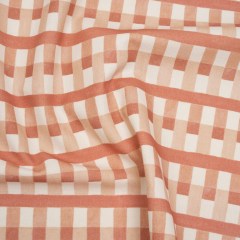 Cotton and Linen Canvas Print – Raspberry Geometric Block Stripes – British Imported Cotton and Linen Canvas Print – Raspberry Geometric Block Stripes – British Imported