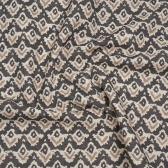 Cotton and Linen Canvas Print – Charcoal Rows of Diamonds – British Imported Cotton and Linen Canvas Print – Charcoal Rows of Diamonds – British Imported