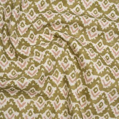 Cotton and Linen Canvas Print – Olive Rows of Diamonds – British Imported Cotton and Linen Canvas Print – Olive Rows of Diamonds – British Imported