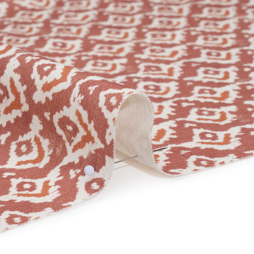 Cotton and Linen Canvas Print – Raspberry Rows of Diamonds – British Imported Cotton and Linen Canvas Print – Raspberry Rows of Diamonds – British Imported