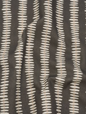 Cotton and Linen Canvas Print – Charcoal Dash and Dot Stripes – British Imported Cotton and Linen Canvas Print – Charcoal Dash and Dot Stripes – British Imported