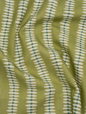 Cotton and Linen Canvas Print – Leaf Dash and Dot Stripes – British Imported Cotton and Linen Canvas Print – Leaf Dash and Dot Stripes – British Imported