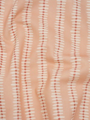 Cotton and Linen Canvas Print – Raspberry Dash and Dot Stripes – British Imported Cotton and Linen Canvas Print – Raspberry Dash and Dot Stripes – British Imported