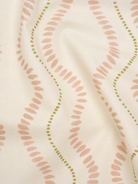 Cotton and Linen Canvas Print – Blossom Waves of Petal and Dots – British Imported Cotton and Linen Canvas Print – Blossom Waves of Petal and Dots – British Imported