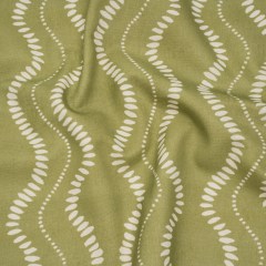 Cotton and Linen Canvas Print – Leaf Waves of Petal and Dots – British Imported Cotton and Linen Canvas Print – Leaf Waves of Petal and Dots – British Imported