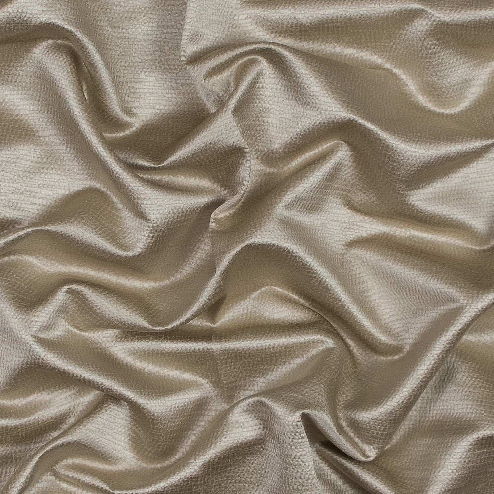 Luminous Textural Polyester Woven – Champagne – British Imported Luminous Textural Polyester Woven – Champagne – British Imported