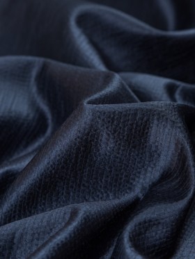 Luminous Textural Polyester Woven – Indigo – British Imported Luminous Textural Polyester Woven – Indigo – British Imported