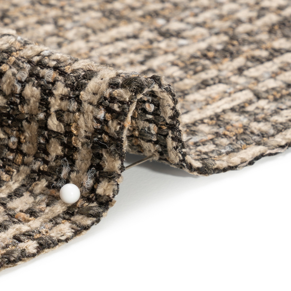 Tweed Upholstery Chenille – Stone Striated – Caprona Collection Tweed Upholstery Chenille – Stone Striated – Caprona Collection