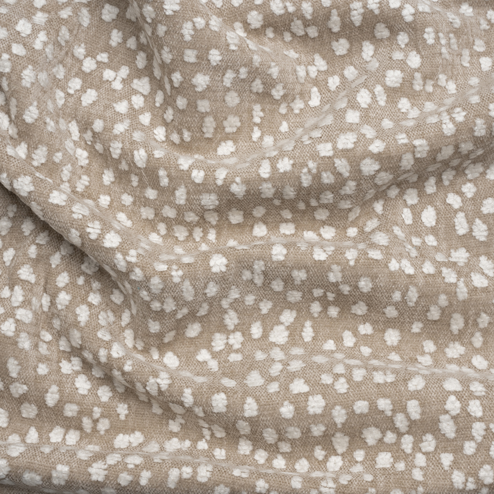Upholstery Chenille – Beige Spotted – Piperhill Collection Upholstery Chenille – Beige Spotted – Piperhill Collection