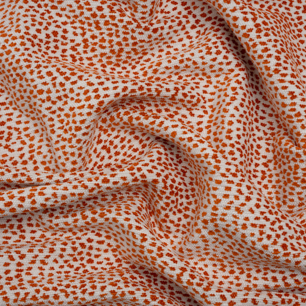 Upholstery Chenille – Orange Spotted – Remus Collection Upholstery Chenille – Orange Spotted – Remus Collection