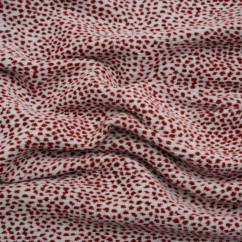 Upholstery Chenille – Ruby Spotted – Remus Collection Upholstery Chenille – Ruby Spotted – Remus Collection