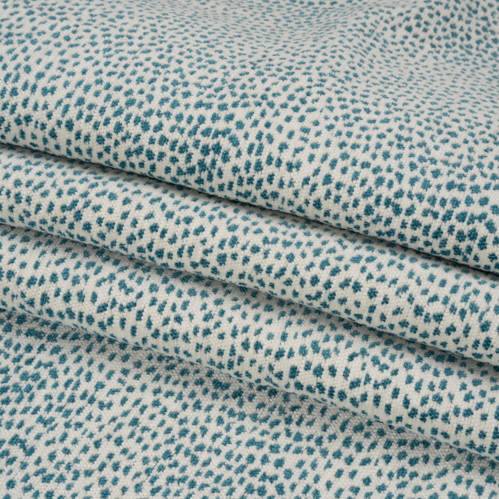 Upholstery Chenille – Teal Spotted – Remus Collection Upholstery Chenille – Teal Spotted – Remus Collection