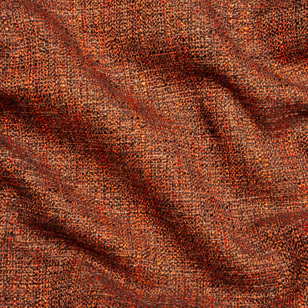 Tweed Upholstery Woven with Latex Backing – Flame – Heath Collection Tweed Upholstery Woven with Latex Backing – Flame – Heath Collection