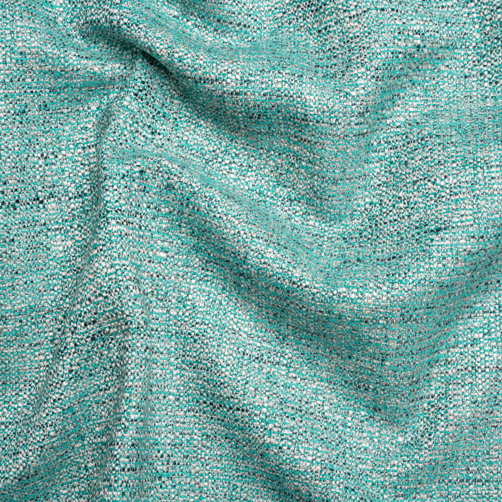 Tweed Upholstery Woven with Latex Backing – Turquoise – Heath Collection Tweed Upholstery Woven with Latex Backing – Turquoise – Heath Collection