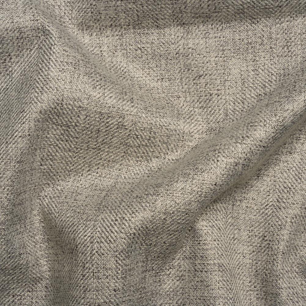 Blackout Polyester Drapery Twill – Heathered Driftwood Herringbone Stripes – Tillery Collection Blackout Polyester Drapery Twill – Heathered Driftwood Herringbone Stripes – Tillery Collection