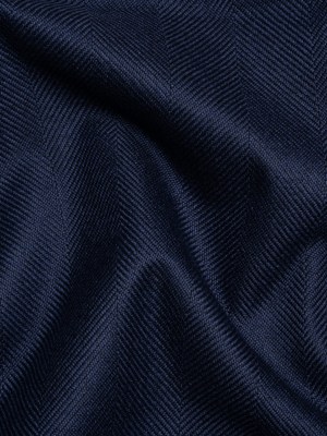 Blackout Polyester Drapery Twill – Heathered Navy Herringbone Stripes – Tillery Collection Blackout Polyester Drapery Twill – Heathered Navy Herringbone Stripes – Tillery Collection