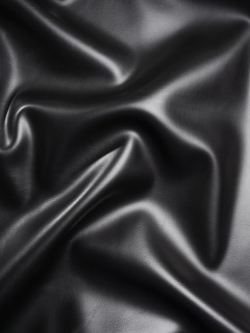 Upholstery Faux Leather with Brushed Fabric Backing – Black – Alida Collection Upholstery Faux Leather with Brushed Fabric Backing – Black – Alida Collection