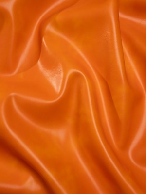 Upholstery Faux Leather with Brushed Fabric Backing – Tangerine – Alida Collection Upholstery Faux Leather with Brushed Fabric Backing – Tangerine – Alida Collection