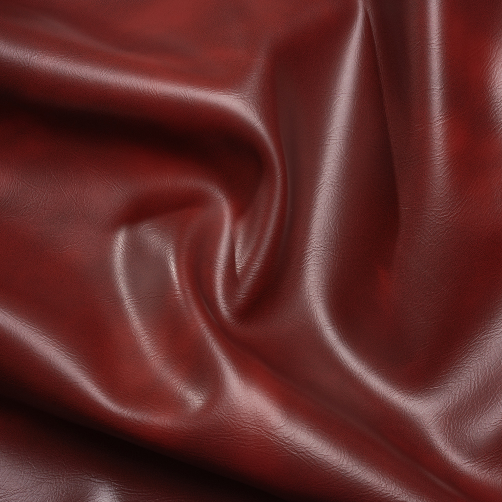 Upholstery Faux Leather with Brushed Fabric Backing – Red Apple – Alida Collection Upholstery Faux Leather with Brushed Fabric Backing – Red Apple – Alida Collection